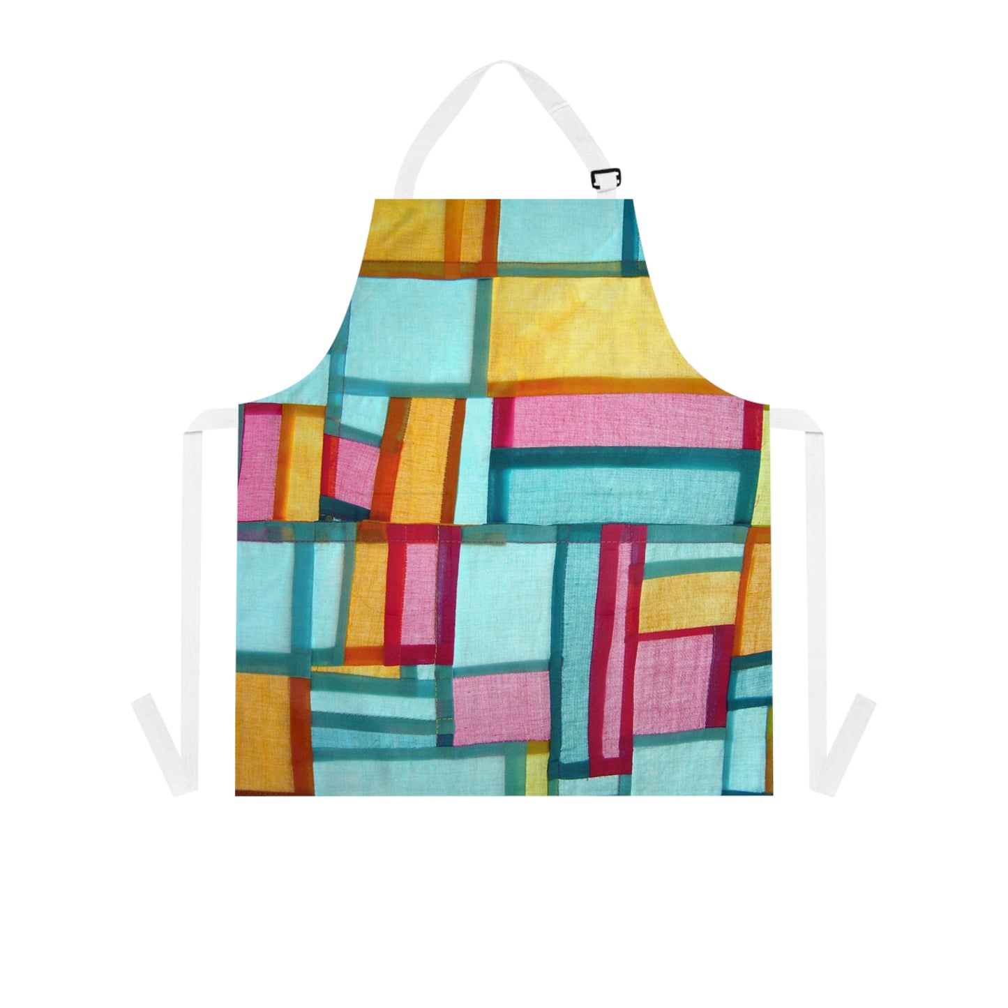 Watercolor Squares Apron with Pockets! (AOP)