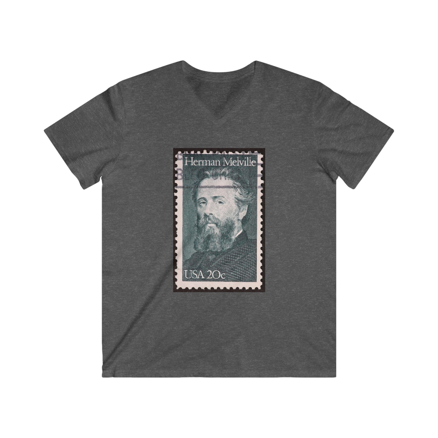 Hermen Melville To Dinner Men's Fitted V-Neck Short Sleeve Tee