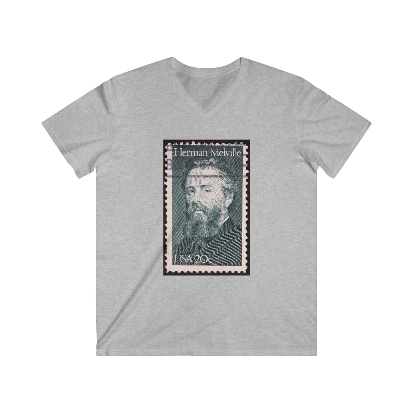 Hermen Melville To Dinner Men's Fitted V-Neck Short Sleeve Tee