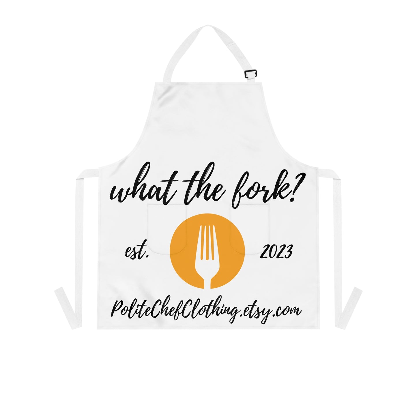 What the Fork? Apron with Pockets (AOP)