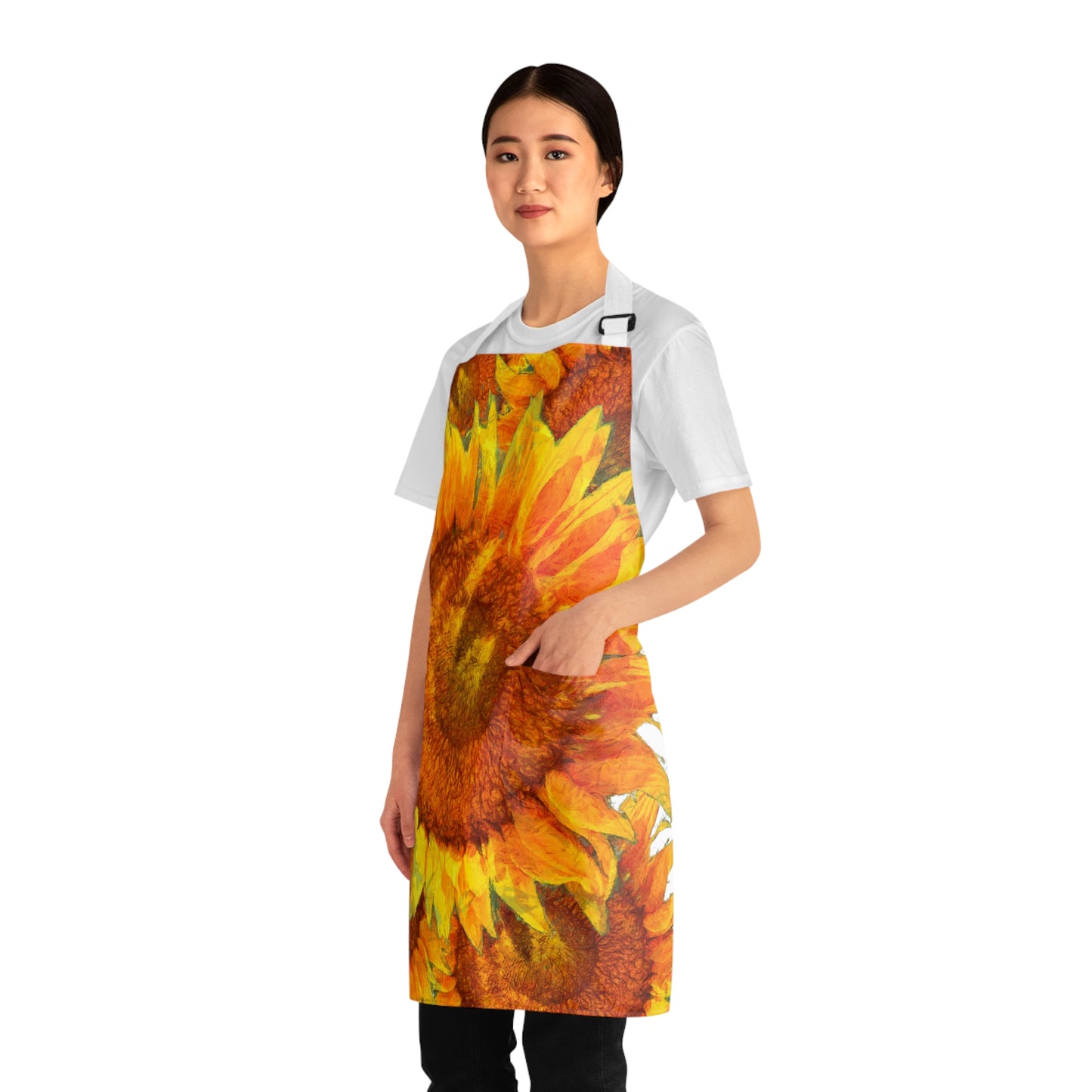 Van Gogh Sunflower Apron with Pockets! (AOP)