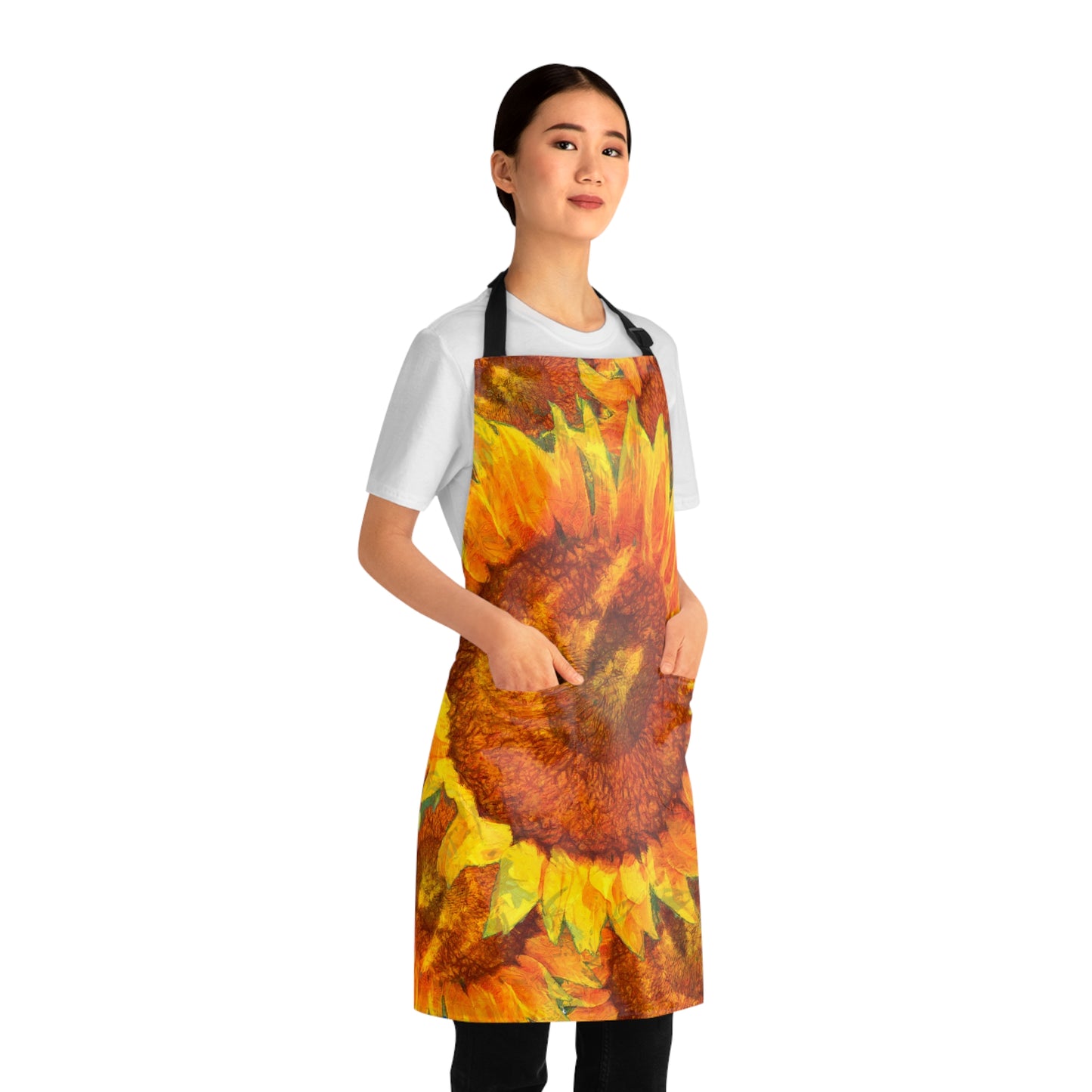 Van Gogh Sunflower Apron with Pockets! (AOP)