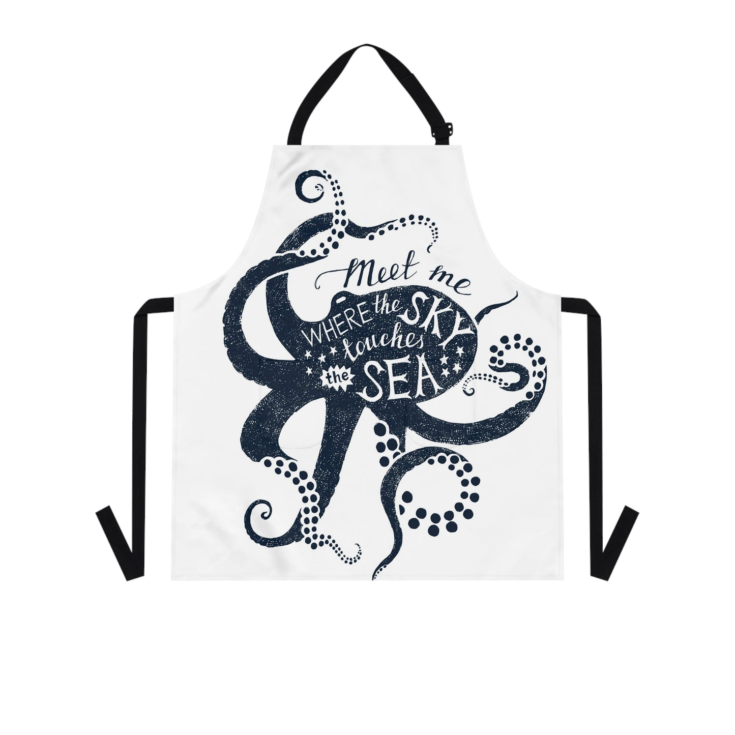 Sea Octopus Apron with Pockets (AOP)