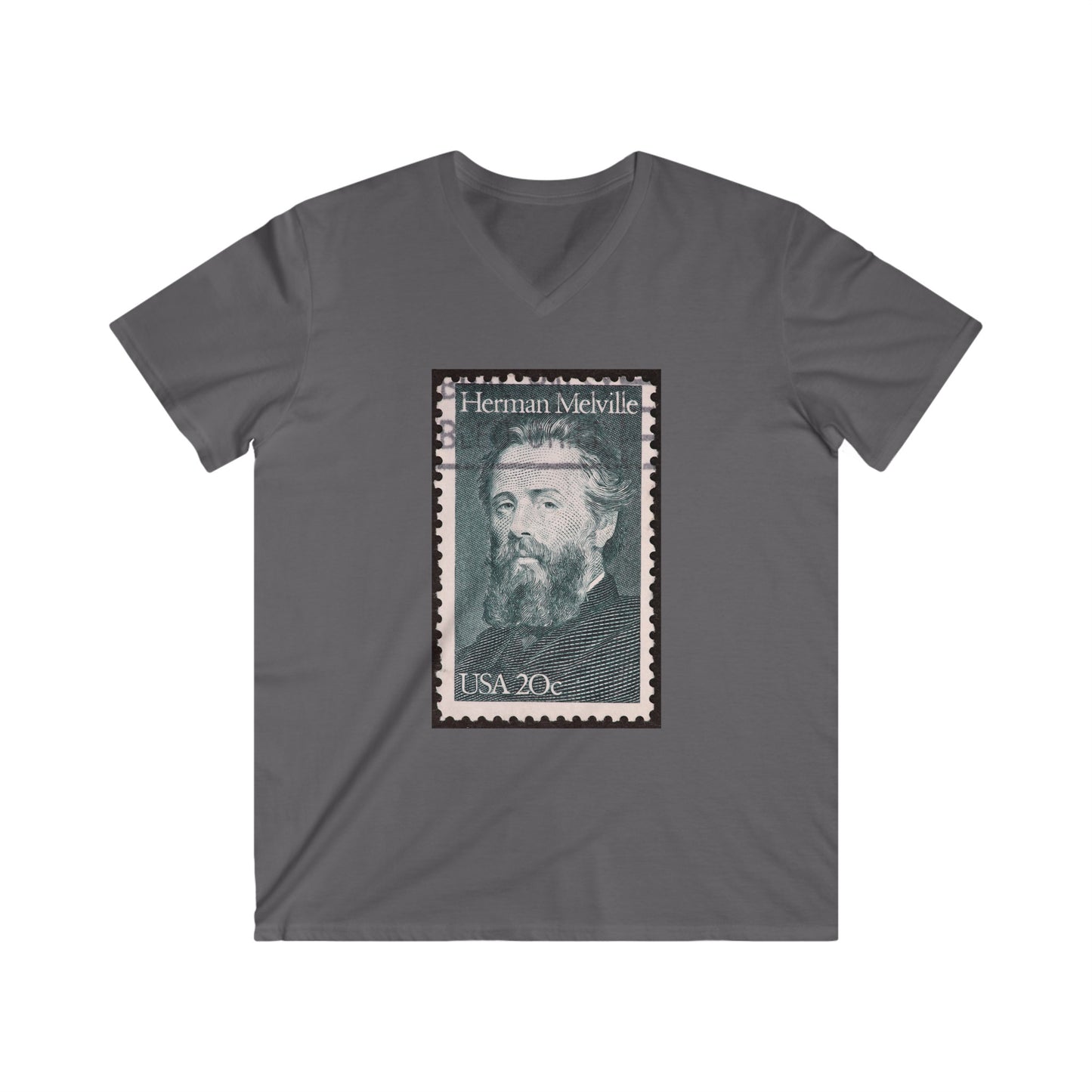 Hermen Melville To Dinner Men's Fitted V-Neck Short Sleeve Tee