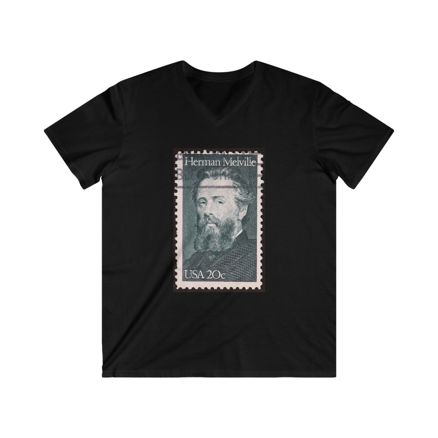Hermen Melville To Dinner Men's Fitted V-Neck Short Sleeve Tee