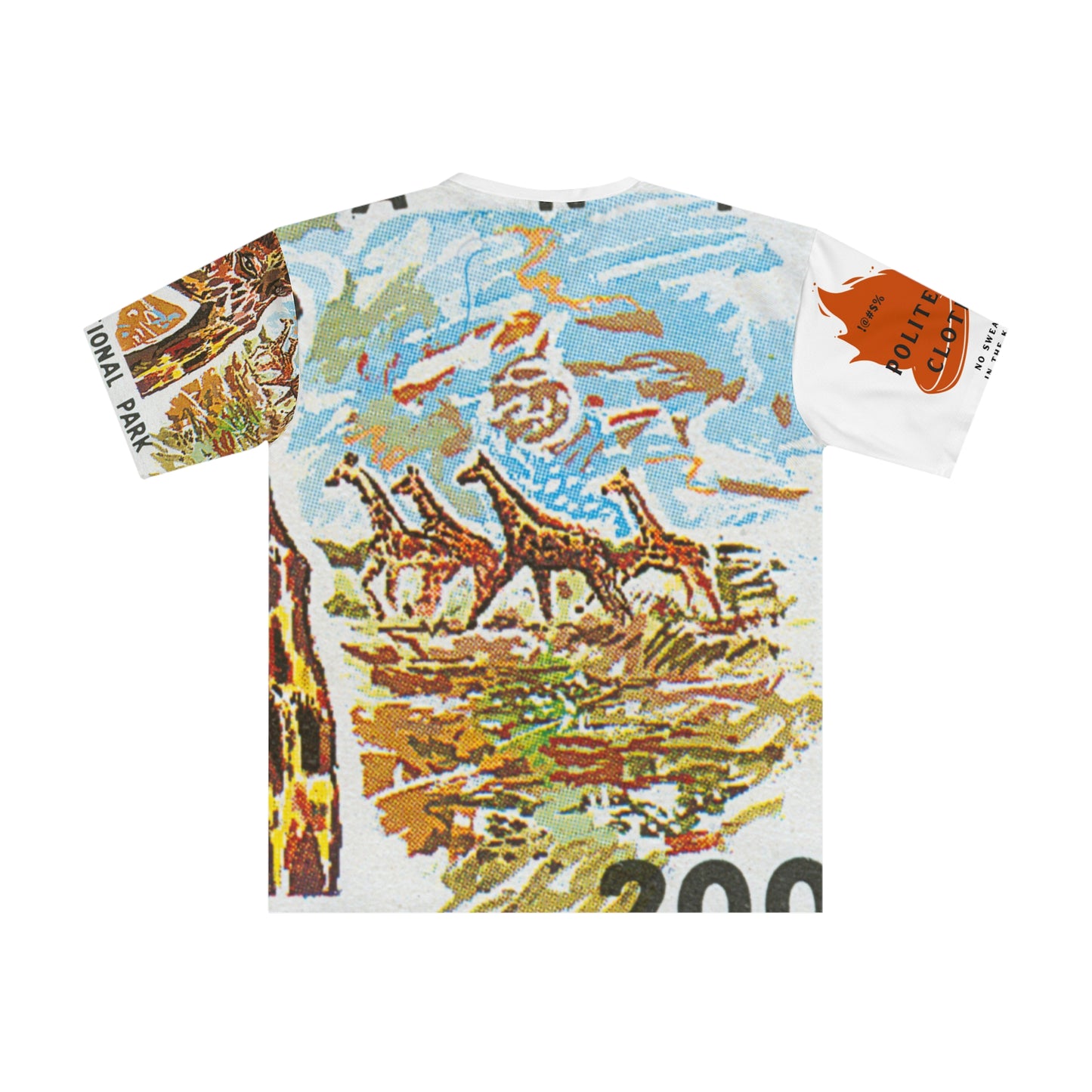 Giraffe Stamp Men's Loose T-shirt (AOP)