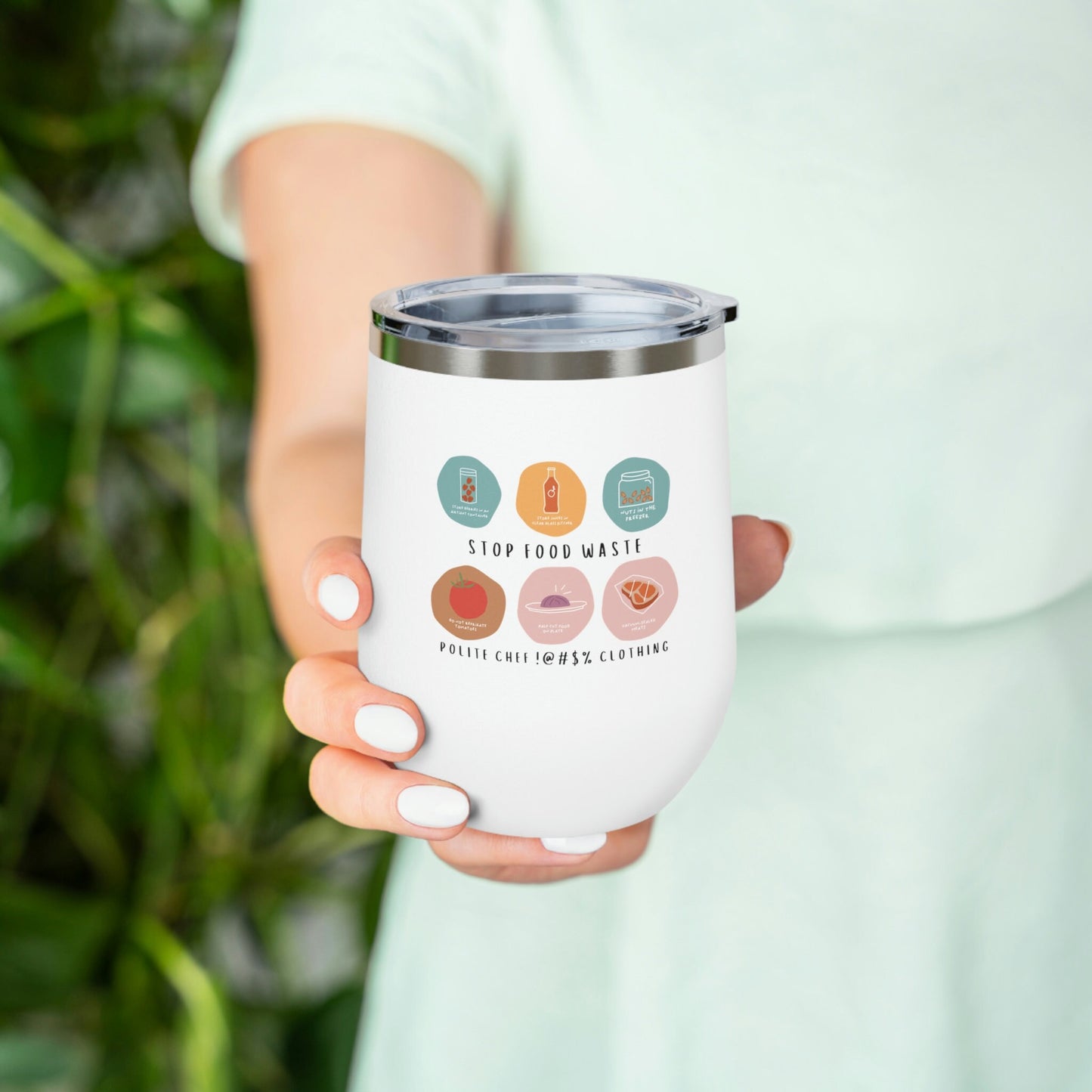 Stop Food Waste 12oz Insulated Wine Tumbler