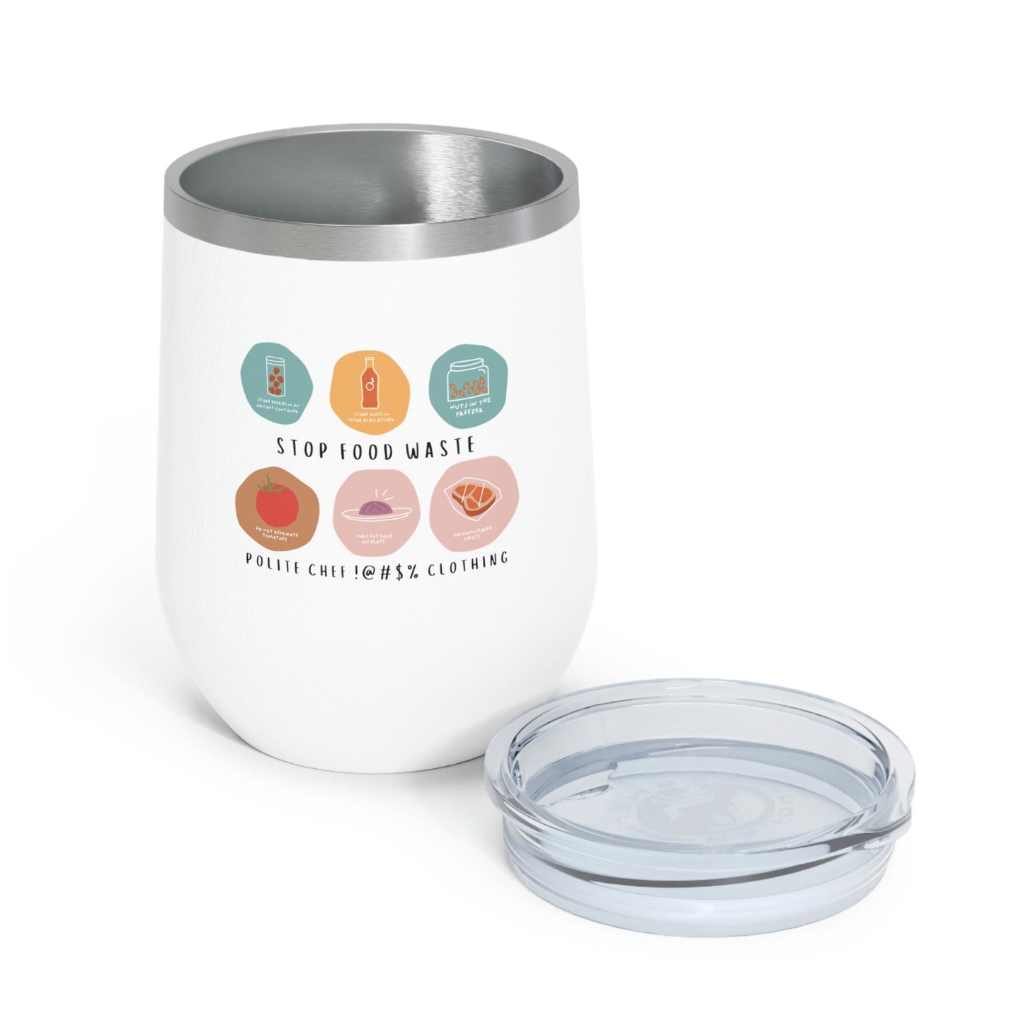 Stop Food Waste 12oz Insulated Wine Tumbler