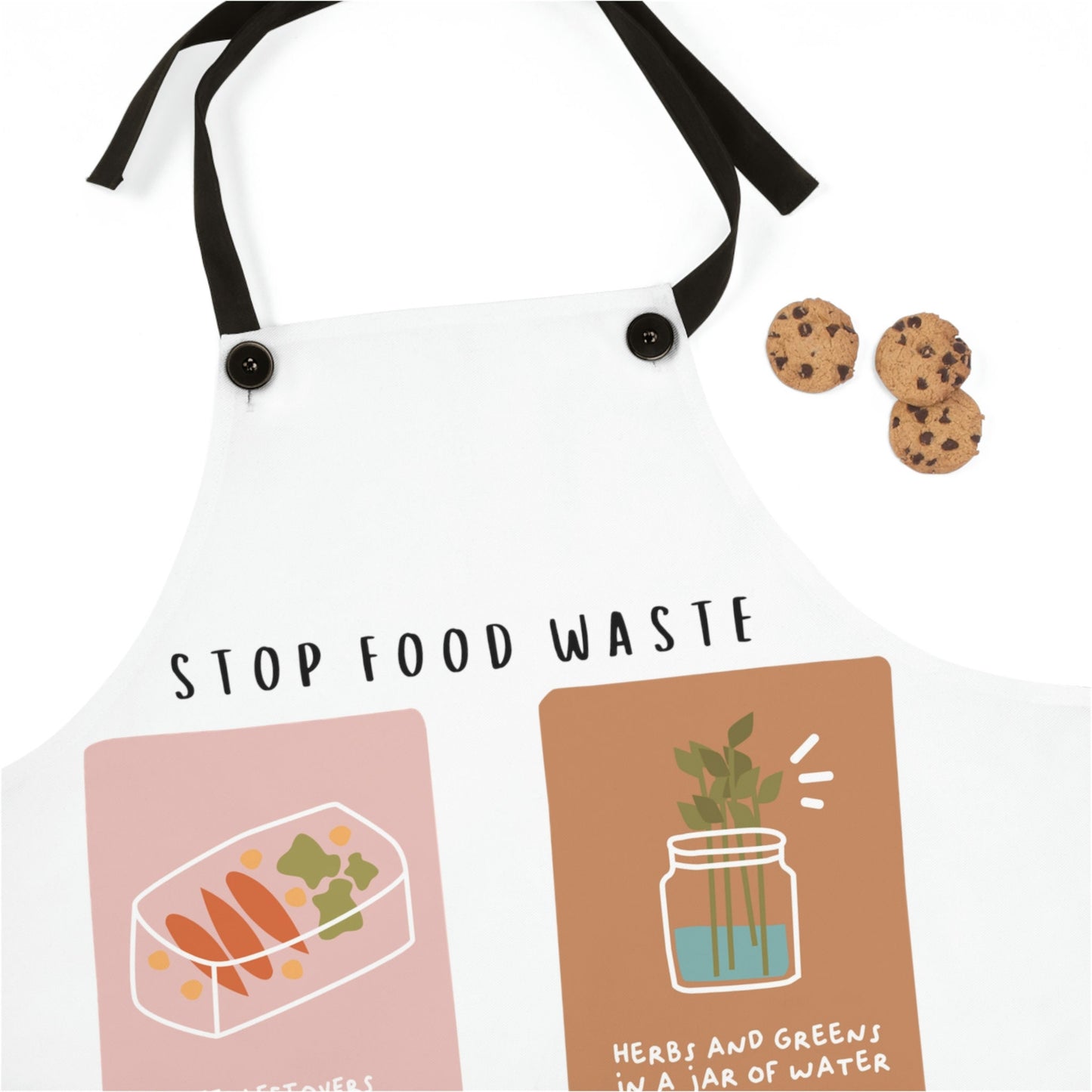 4 Square Stop Food Waste Apron (AOP)