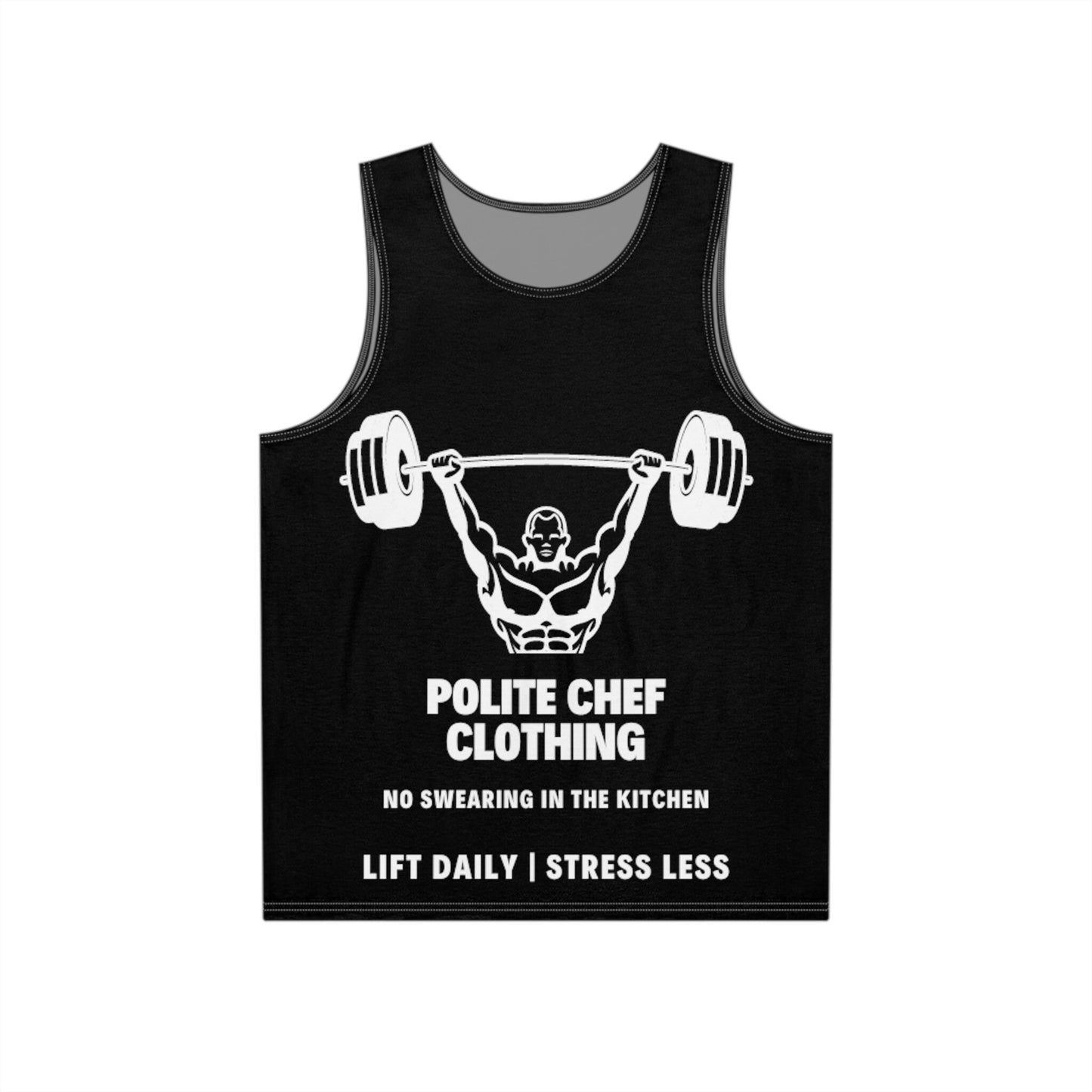 Lift Daily Stress Less Black Men's Tank (AOP)