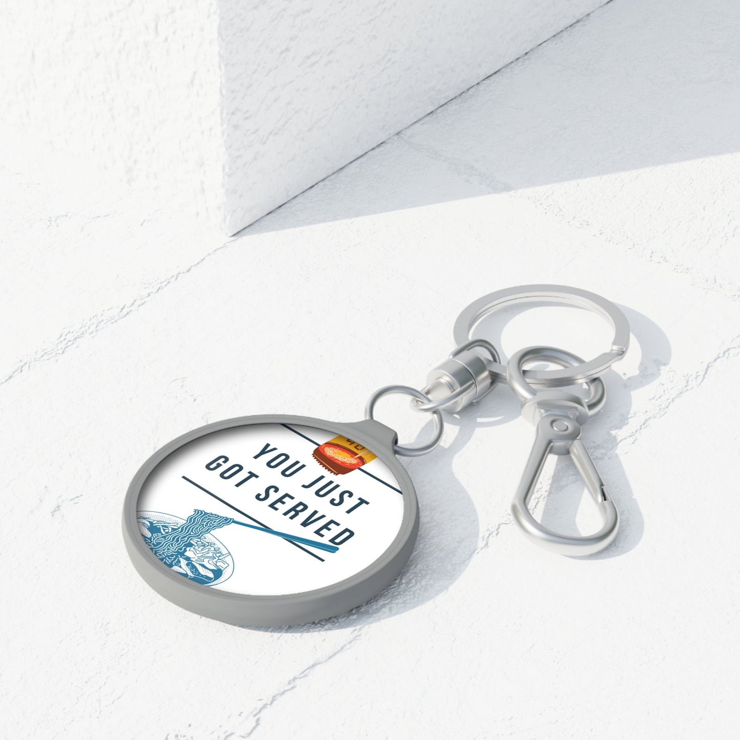 Just Got Served Keyring Tag