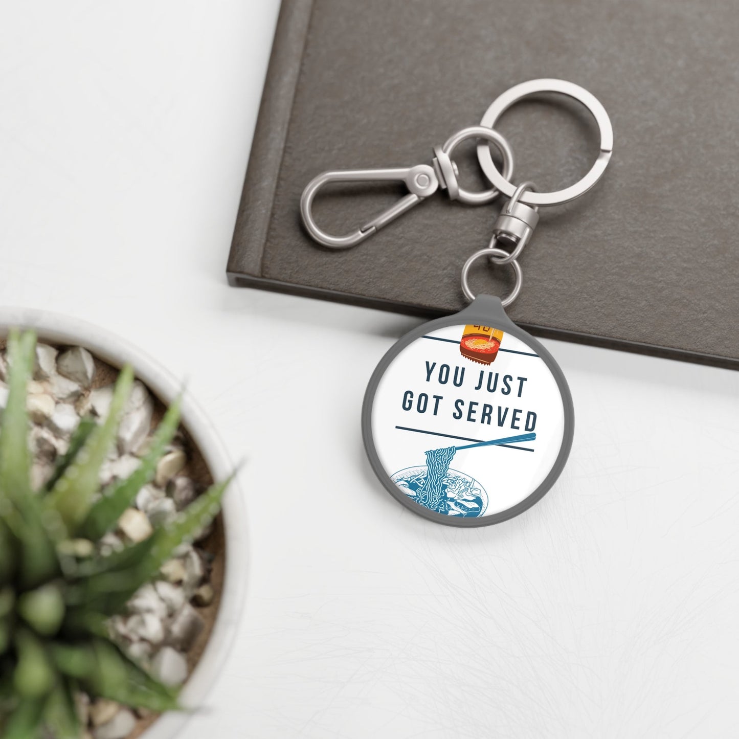 Just Got Served Keyring Tag