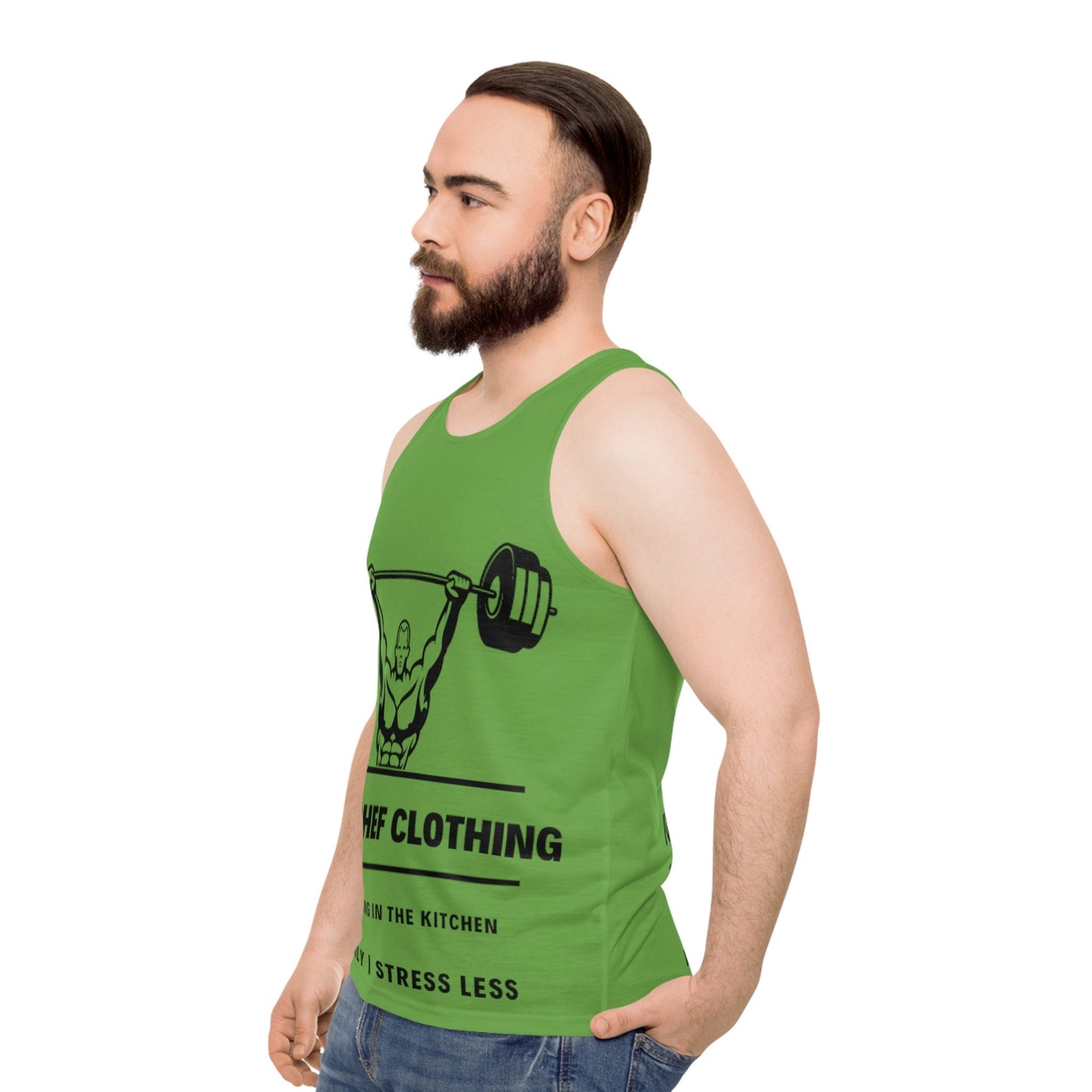 Lift Daily Less Stress Green Unisex Tank Top (AOP)