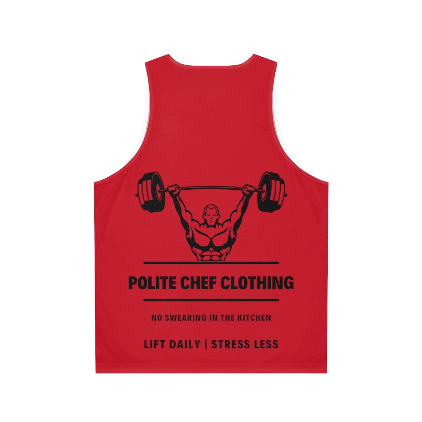 Lift Daily Less Stress Red Unisex Tank Top (AOP)