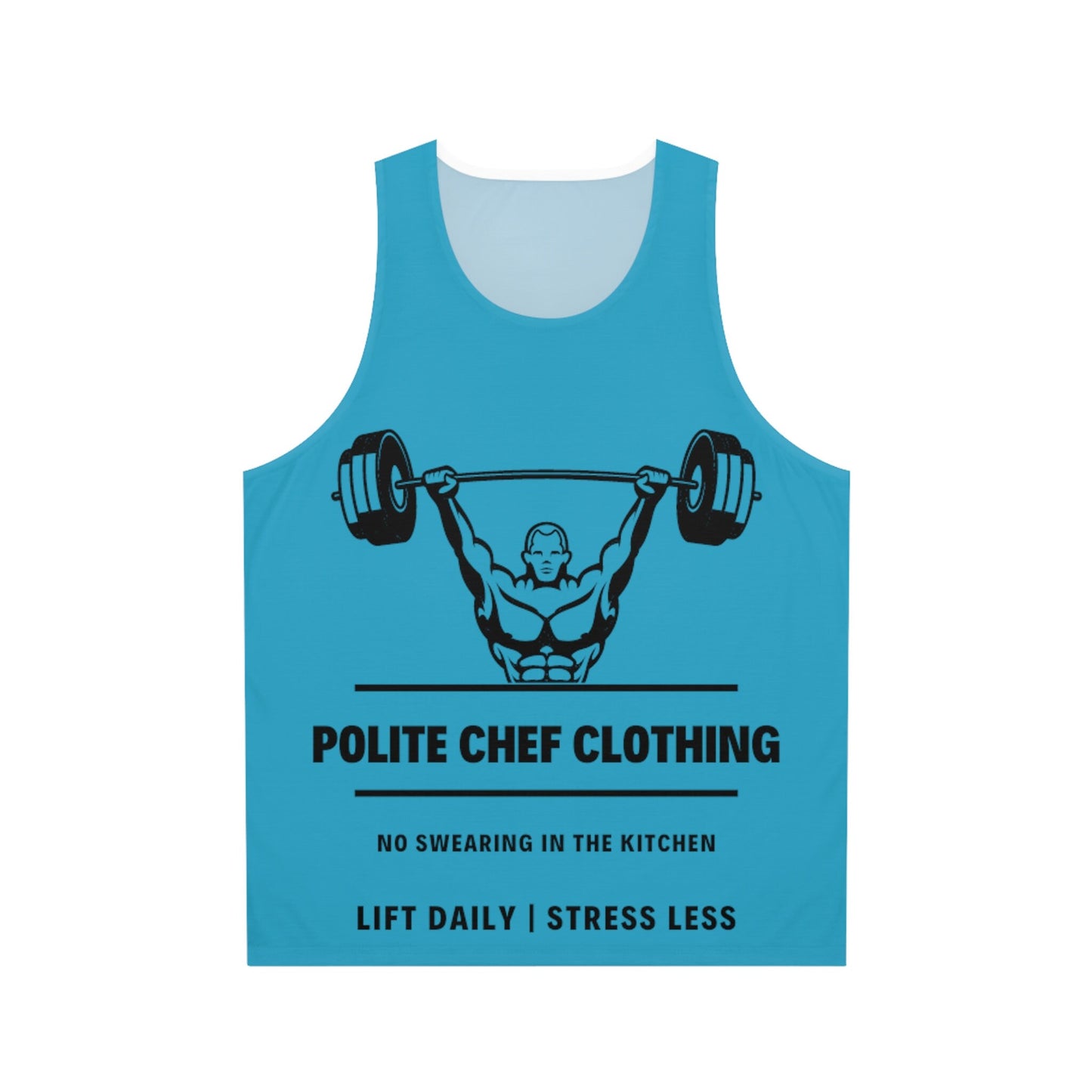 Lift Daily Less Stress Blue Unisex Tank Top (AOP)