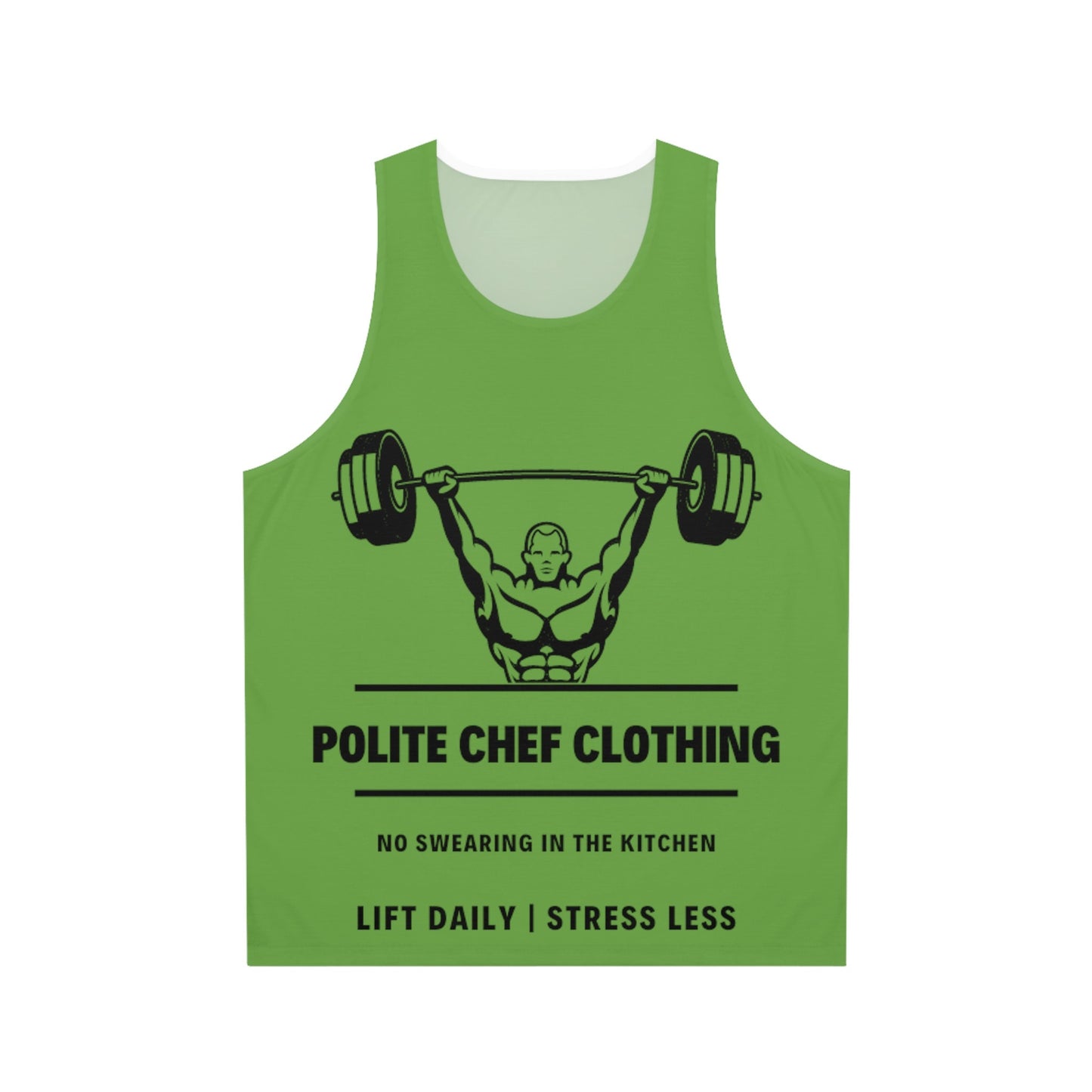 Lift Daily Less Stress Green Unisex Tank Top (AOP)