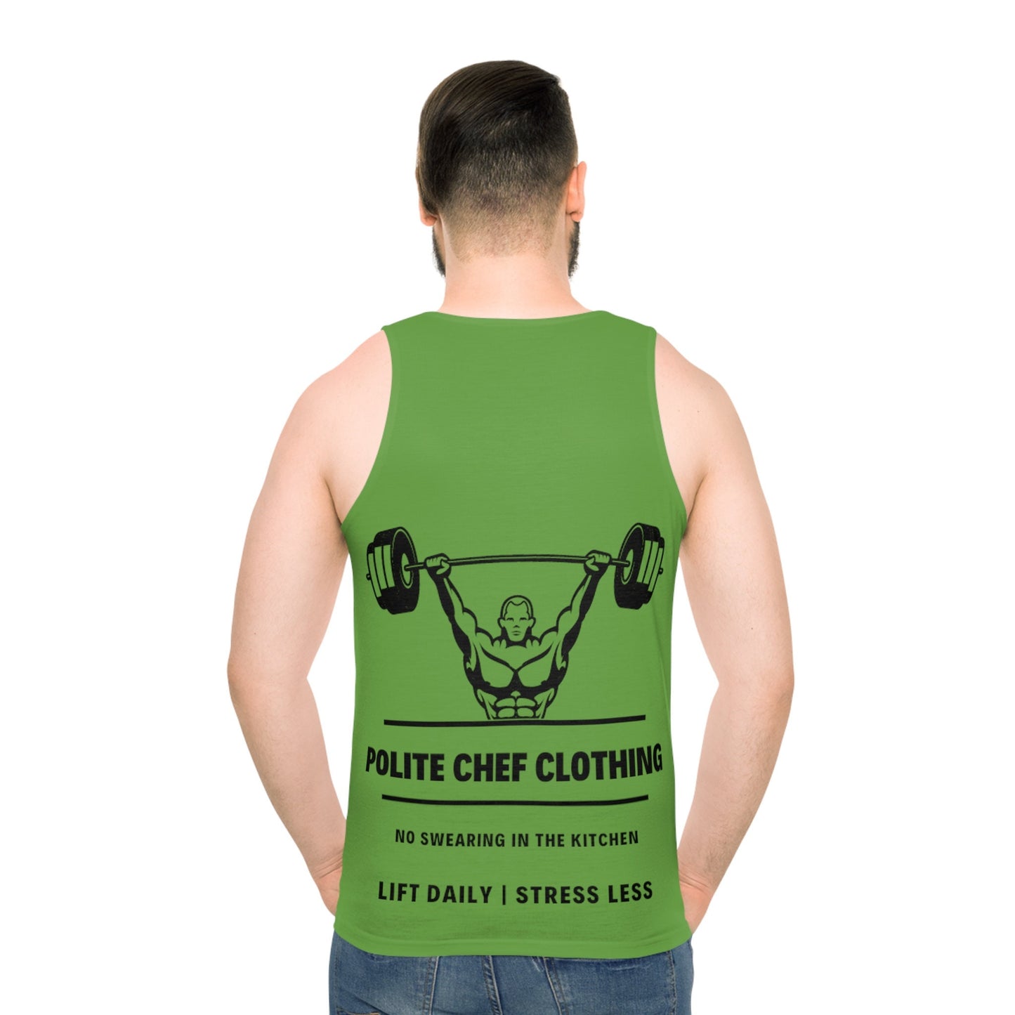 Lift Daily Less Stress Green Unisex Tank Top (AOP)