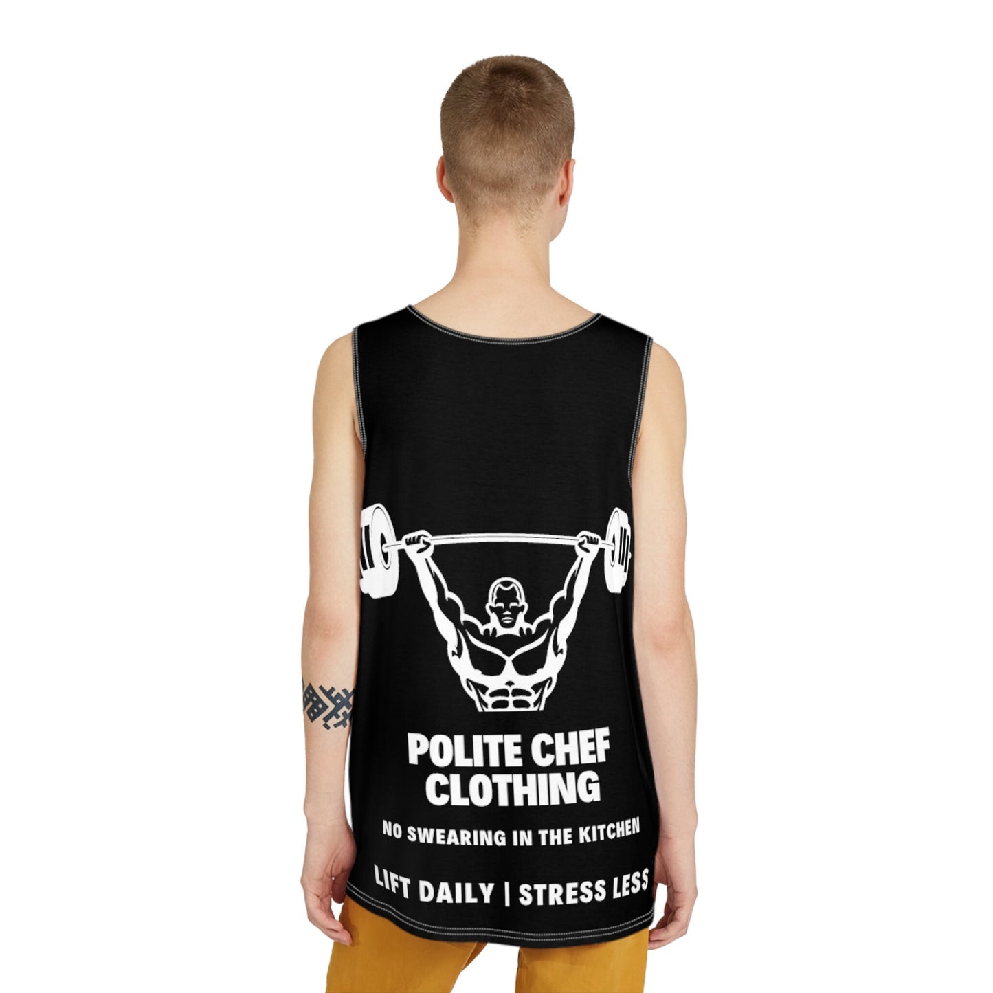 Lift Daily Stress Less Black Men's Tank (AOP)