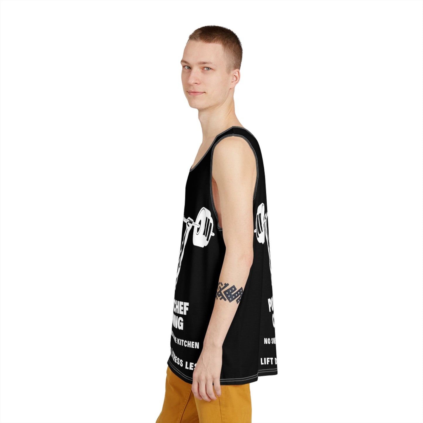 Lift Daily Stress Less Black Men's Tank (AOP)