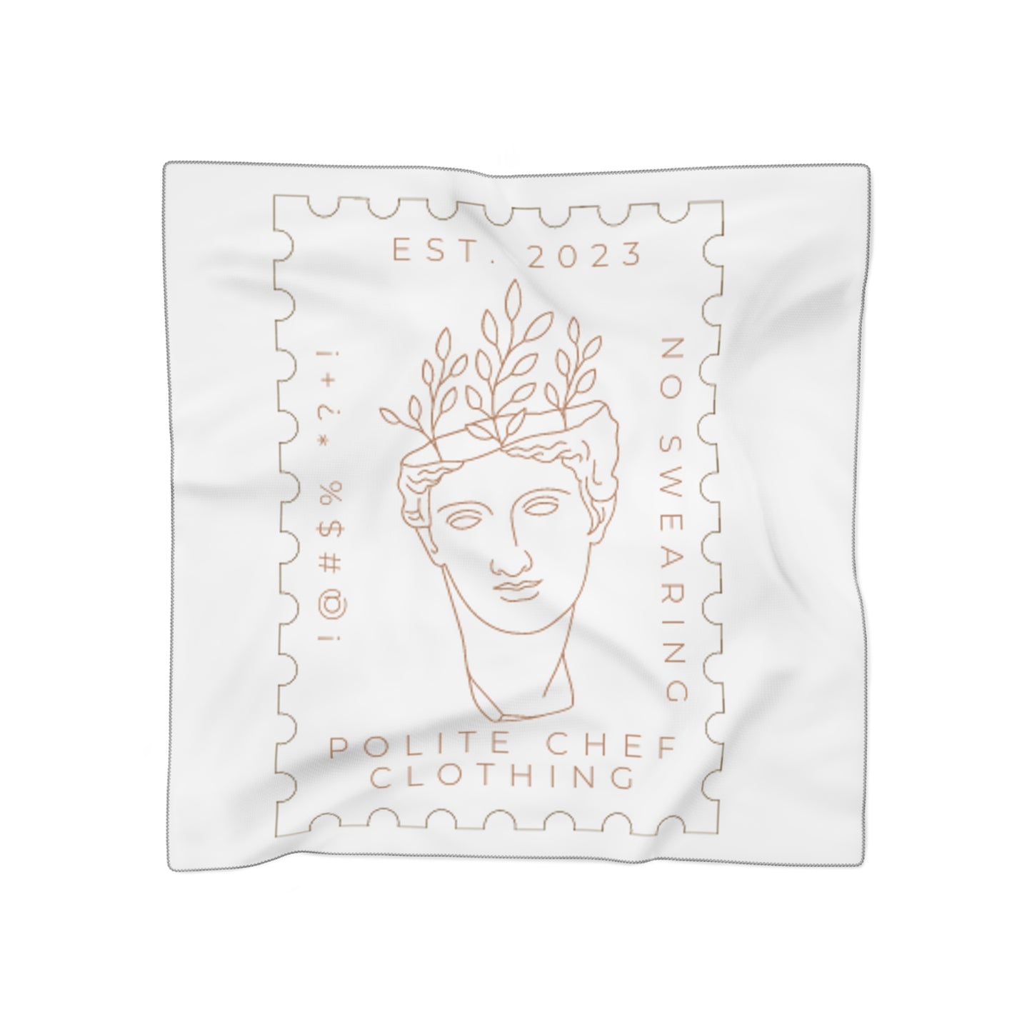 Vintage Stamp Poly Scarf