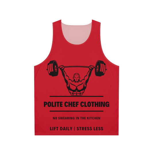 Lift Daily Less Stress Red Unisex Tank Top (AOP)