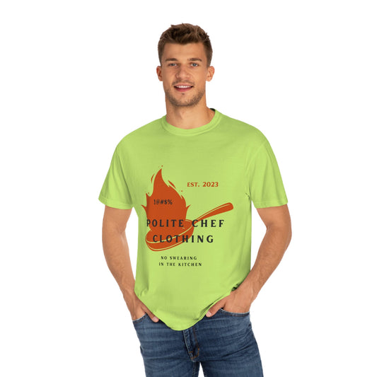 Polite Chef Sauté Pan Logo Unisex Garment-Dyed T-shirt