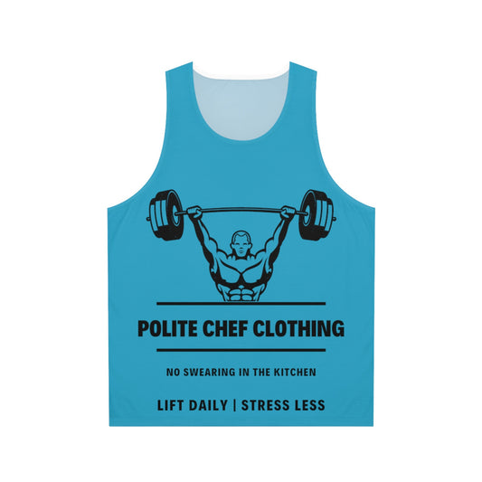 Lift Daily Less Stress Blue Unisex Tank Top (AOP)