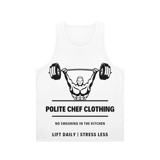 Lift Daily Less Stress White Unisex Tank Top (AOP)